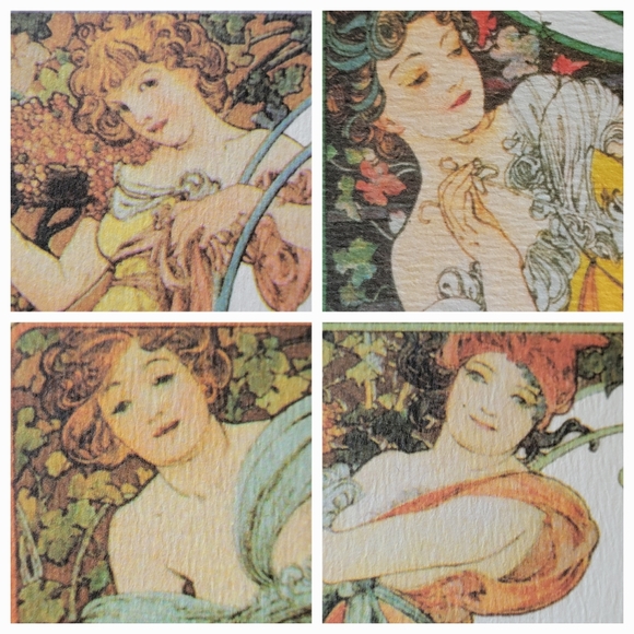 Art Nouveau Alphonse Mucha Menu Cards Set (4) ~ Elegant ~ Moët & Chandon Ad - Picture 2 of 16